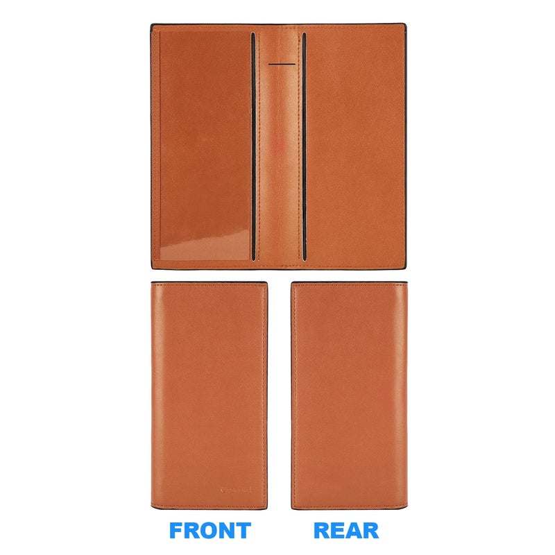 CASMONAL Premium Leather Checkbook Cover for Men and Women Checkbook Holder Wallet RFID Blocking - Image 5